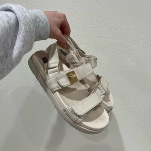 Cream Steve Madden sandals